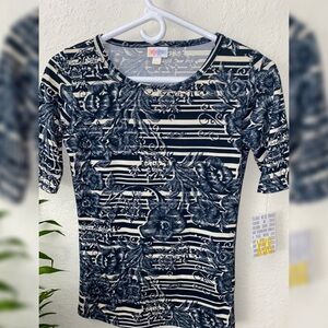 NWOT LulaRoe Blue Floral Top